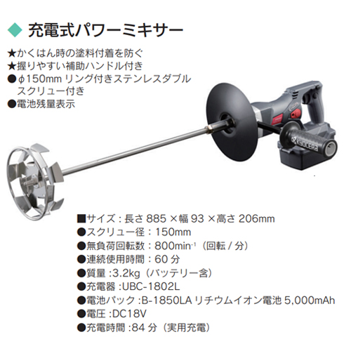 「京セラ充電式パワーミキサー」商品画像